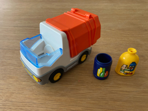 Playmobil 123 Müllauto mit Müll; ohne Figur Bild 1