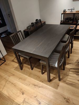 IKEA EKEDALEN Tisch mit 10 Stühlen ausziehbar 180(240) cm Bild 1