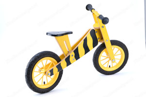 Laufrad aus Holz, gelb-schwarz, Janosch-Tigerente Bild 2