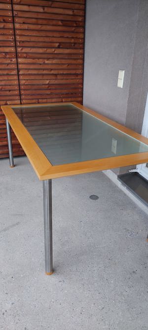 Esstisch mit Einlegeglas Bild 4