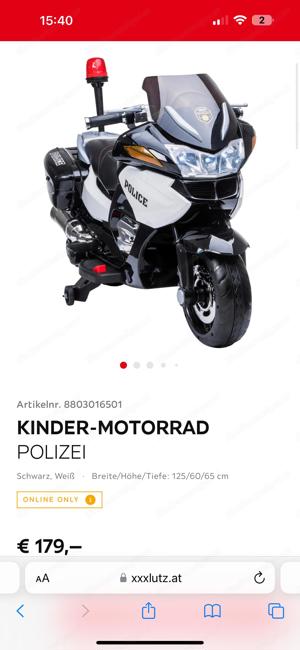 Kinder Motorrad Polizei Bild 4