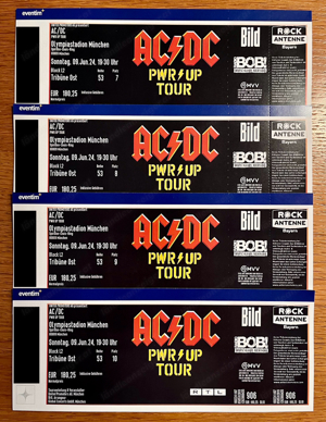 4x AC DC Sitzplatz-Tickets München 09.06