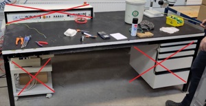 Robuster, schwerer Tisch Werktisch Basteltisch Arbeitstisch Bild 3