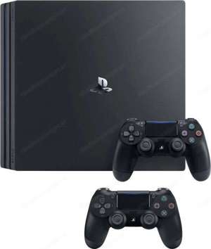 Sony PlayStation 4 Pro 1TB mit 2  Controller und Ladestation + 7 Spiele, PS4 Bild 1