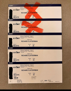 Richard Clayderman BESTPLATZ Tickets - Wiener Stadthalle Bild 3