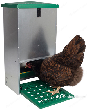 Geflügelfutterautomat Feedomatic mit Pedalzufuhr, bis zu 5 kg Futter, Hühner, Puten, Gänse, Enten Bild 3