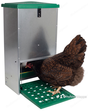 Geflügelfutterautomat Feedomatic mit Pedalzufuhr, bis zu 5 kg Futter, Hühner, Puten, Gänse, Enten Bild 4