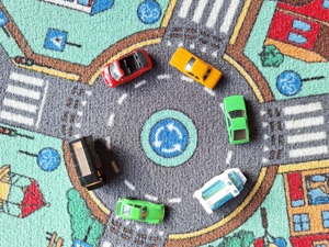 Spielteppich, mit 6 Autos Bild 2