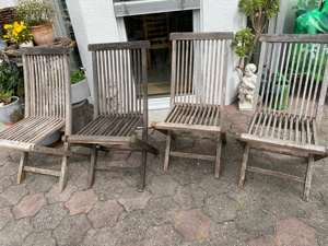 Gartentisch mit 4 Stühlen gebraucht Bild 3