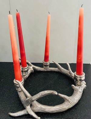 Kerzenständer - 4-flammig in Geweihoptik