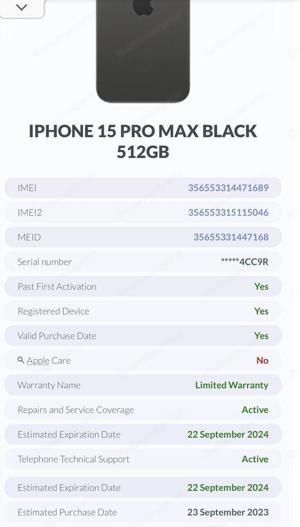 Apple iPhone 15 Pro Max   512 GB   Titanschwarz Bild 4