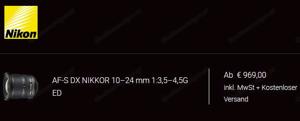 Nikon AF-S DX Nikkor 10 - 24mm f 3,5-4,5 G ED Bild 9