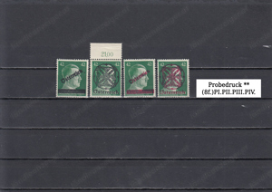 Briefmarken Österreich 1945 Probedrucke