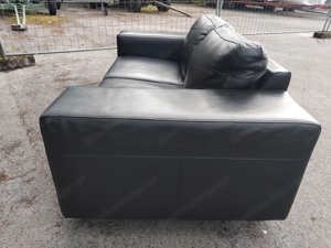 Echt leder Couch schwarz