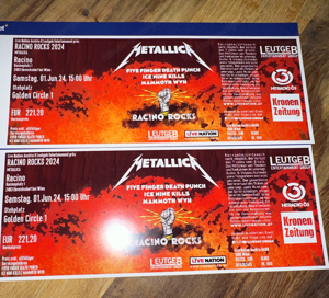 Golden Circle 1 (Front of Stage) Stehplätze Metallica