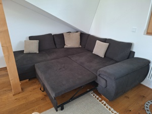 Couch anthrazit ausziehbar Bild 3