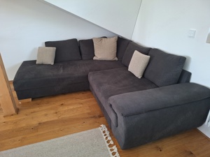 Couch anthrazit ausziehbar Bild 2