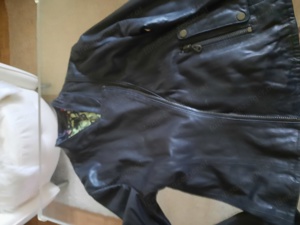 Lederjacke schwarz XL