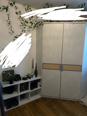 Komplettes Schlafzimmer Jugend Eckschrank Regale Möbel Schrank Kleiderschrank Bett Jugendzimmer