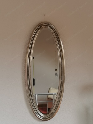 Oval Spiegel Antik Silber