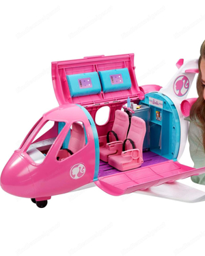 BARBIE Traumflugzeug Pink+Pilotinpuppe