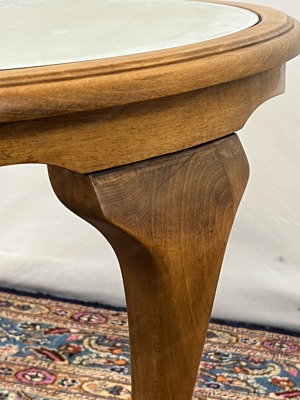  Jugendstil Tisch Nussbaum mit Glasplatte Gründerzeit Esstisch Bild 5