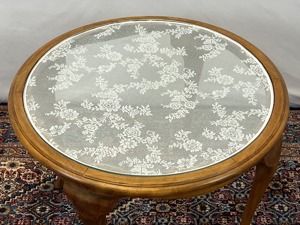  Jugendstil Tisch Nussbaum mit Glasplatte Gründerzeit Esstisch Bild 8