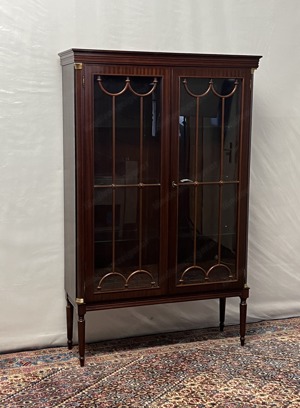 Biedermeier Vitrine England Bücherschrank Mahagoni 