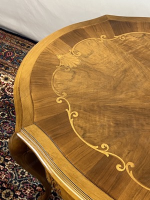 Biedermeier Tisch Barock Vintage Couchtisch Chippendale Nussbaum Rokoko  Bild 9