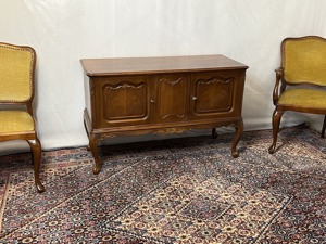Barock Kommode Chippendale Vintage Anrichte Nussbaum  Bild 8