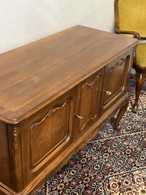 Barock Kommode Chippendale Vintage Anrichte Nussbaum  Bild 6