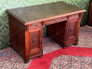 Gründerzeit Sekretär Schreibtisch Barock Nussbaum 