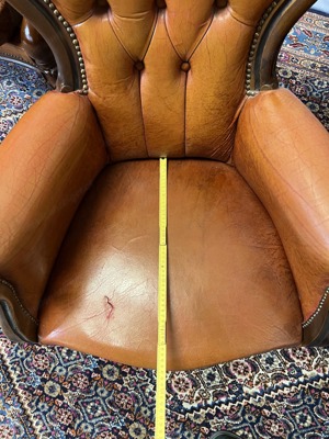 Barock Sofa Couch mit Sessel Chesterfield orange Bild 6