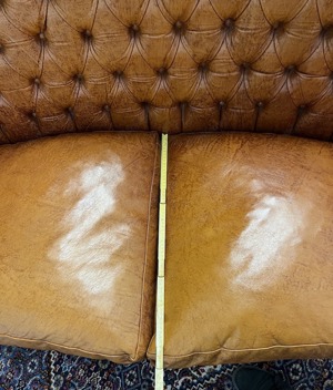 Barock Sofa Couch mit Sessel Chesterfield orange Bild 10