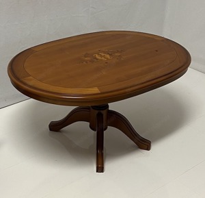 Biedermeier Tisch Barock Kirschbaum mit Intarsien Jugendstil Empire Beistelltisch Chippendale Rokoko Bild 1