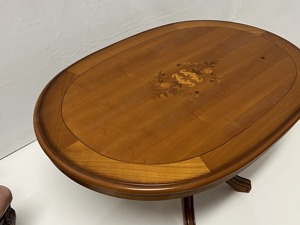 Biedermeier Tisch Barock Kirschbaum mit Intarsien Jugendstil Empire Beistelltisch Chippendale Rokoko Bild 7