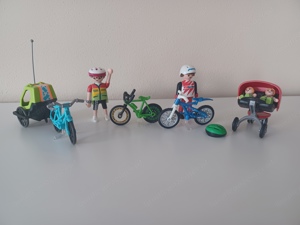 Playmobil Fahrrad Anhänger Zwillingswagen