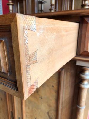 Gründerzeit Kommode Vertiko Antik Anrichte mit Aufsatz Nussbaum Schrank Jugendstil Bild 9