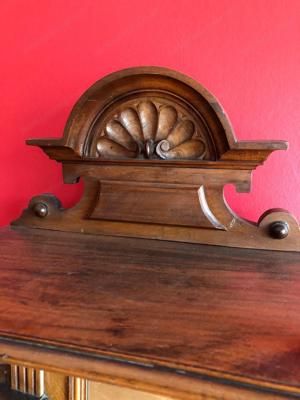 Gründerzeit Kommode Vertiko Antik Anrichte mit Aufsatz Nussbaum Schrank Jugendstil Bild 7