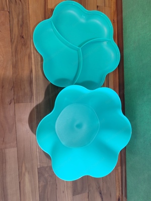 Tupperware snack Blume grün neu 