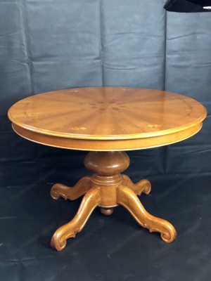 Tisch SELVA Esstisch Biedermeier Kirschbaum mit Intarsien Landhaus Stilmöbel 