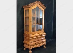 Biedermeier Vitrine STILMÖBEL Barock Schrank Gründerzeit Jugendstil ASIA