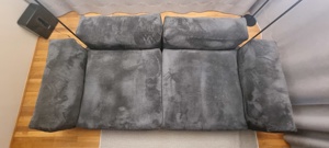 Vetsak Sofa Original two module couch Stoff Velvet in dark grey