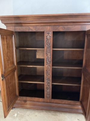 Biedermeier Kleiderschrank Barock Dielenschrank Nussbaum Jugendstil Kasten Bild 7