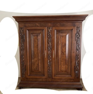 Biedermeier Kleiderschrank Barock Dielenschrank Nussbaum Jugendstil Kasten Bild 2
