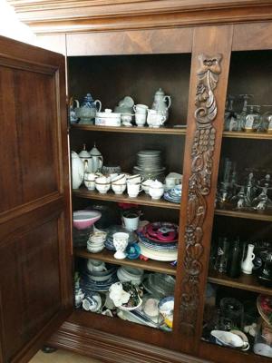 Biedermeier Kleiderschrank Barock Dielenschrank Nussbaum Jugendstil Kasten Bild 8