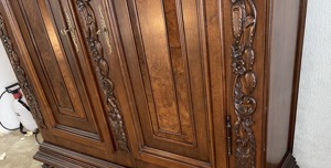 Biedermeier Kleiderschrank Barock Dielenschrank Nussbaum Jugendstil Kasten Bild 4