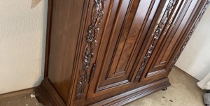 Biedermeier Kleiderschrank Barock Dielenschrank Nussbaum Jugendstil Kasten Bild 6