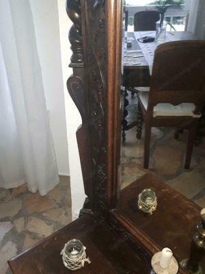 Garderobe Gründerzeit Spiegel mit Konsole Danziger Barock Bild 3