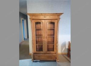 Gründerzeit Vitrine Weichholz Bücherschrank